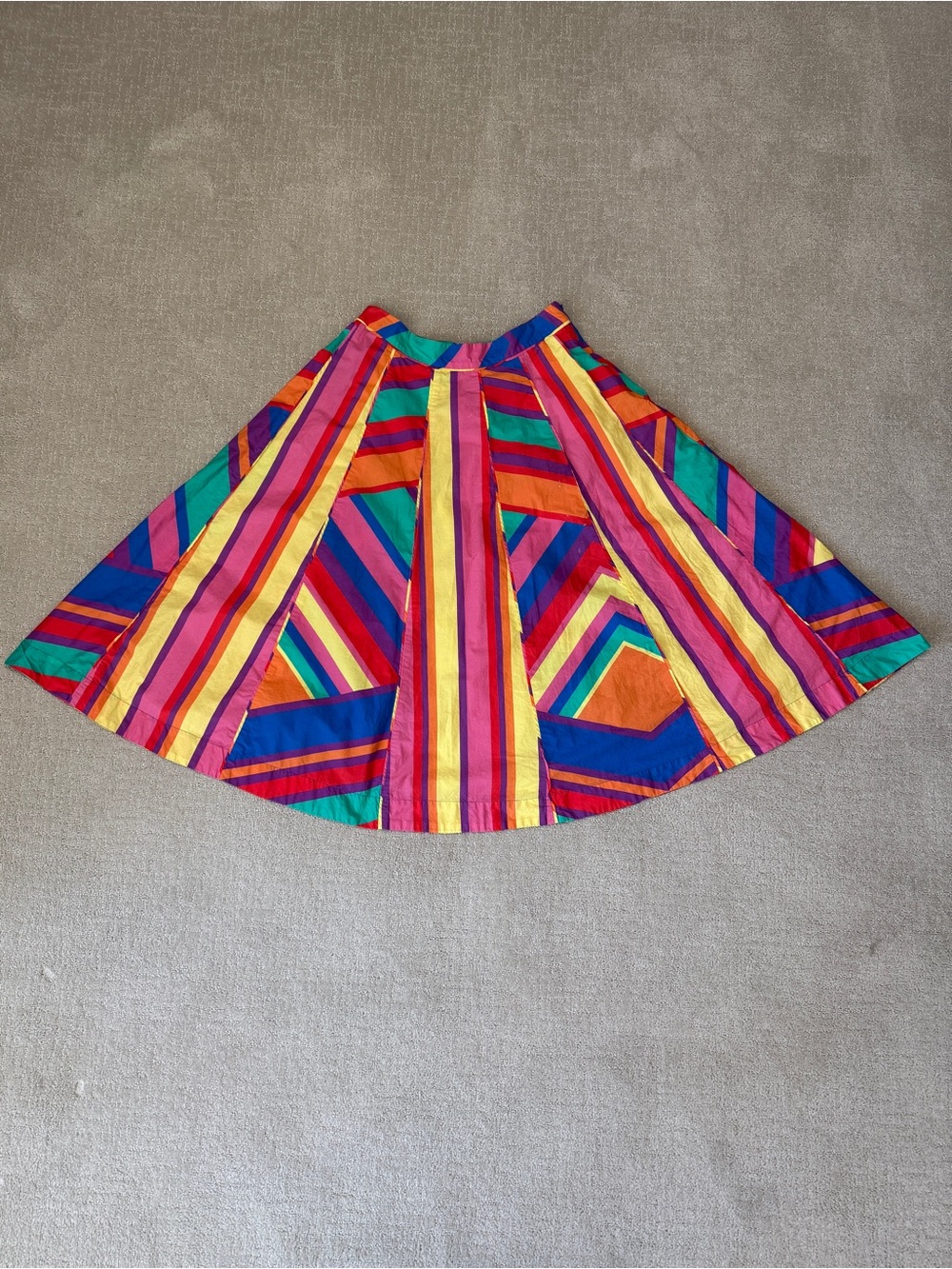 Farm Rio Bruna Stripes Midi Skirt L